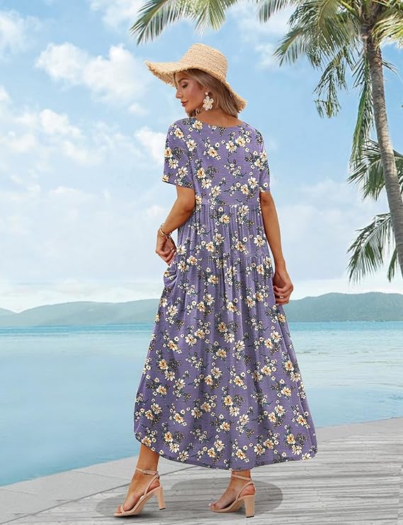 Emma Slip Tiered Maxi Dress