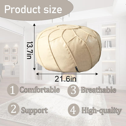 Moroccan Dual Purpose Vegan Leather Ottoman