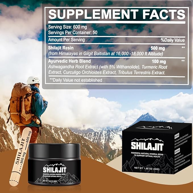 100% Pure Himalayan Organic Shilajit