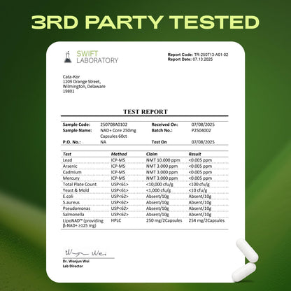 Cata-Kor NAD+ Advanced - NAD Supplement with Resveratrol