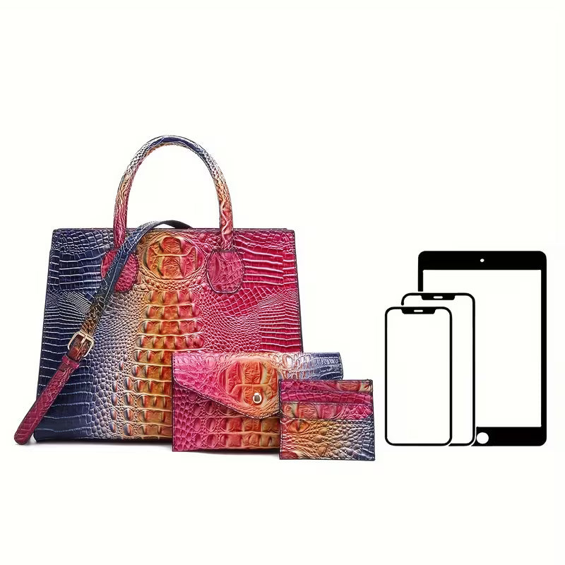 Crocodile Grain Crossbody Tote Bags