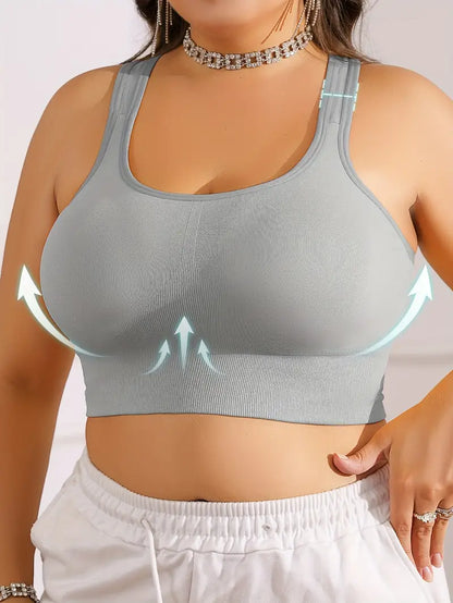 CELILIN Racerback Plus Size Sports Bras