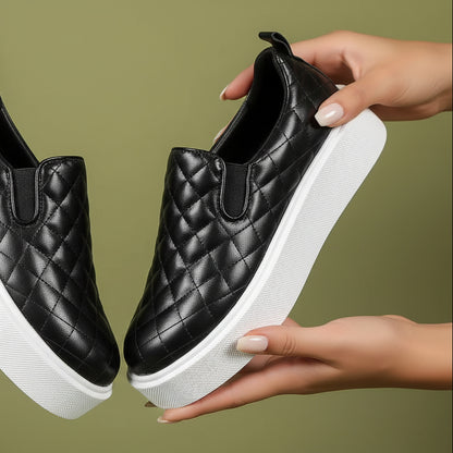 Quilted Platform Trainer Sneakers
