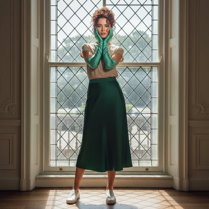 Lady Rose Satin A-Line Skirts