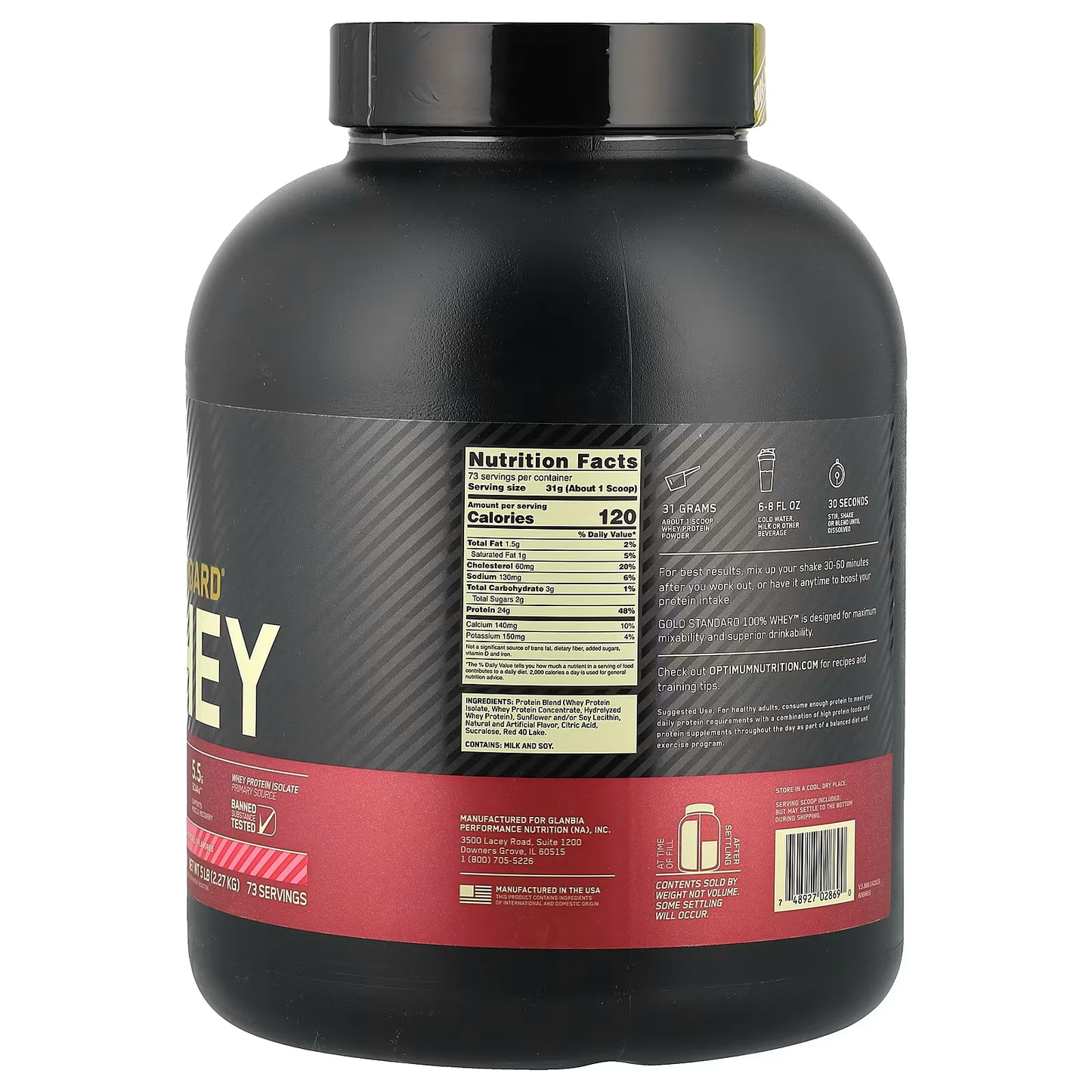 Optimum Nutrition Gold Standard 100% Whey Protein Powder