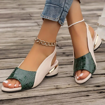 Sophia Peep Toe Vegan Leather Sandals