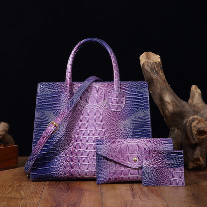 Crocodile Grain Crossbody Tote Bags