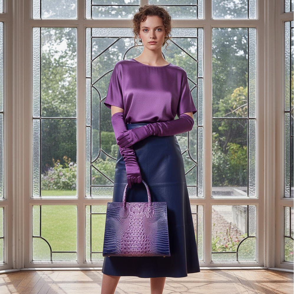 Crocodile Grain Crossbody Tote Bags