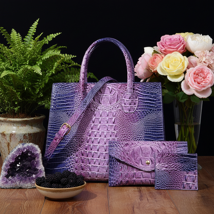 Crocodile Grain Crossbody Tote Bags