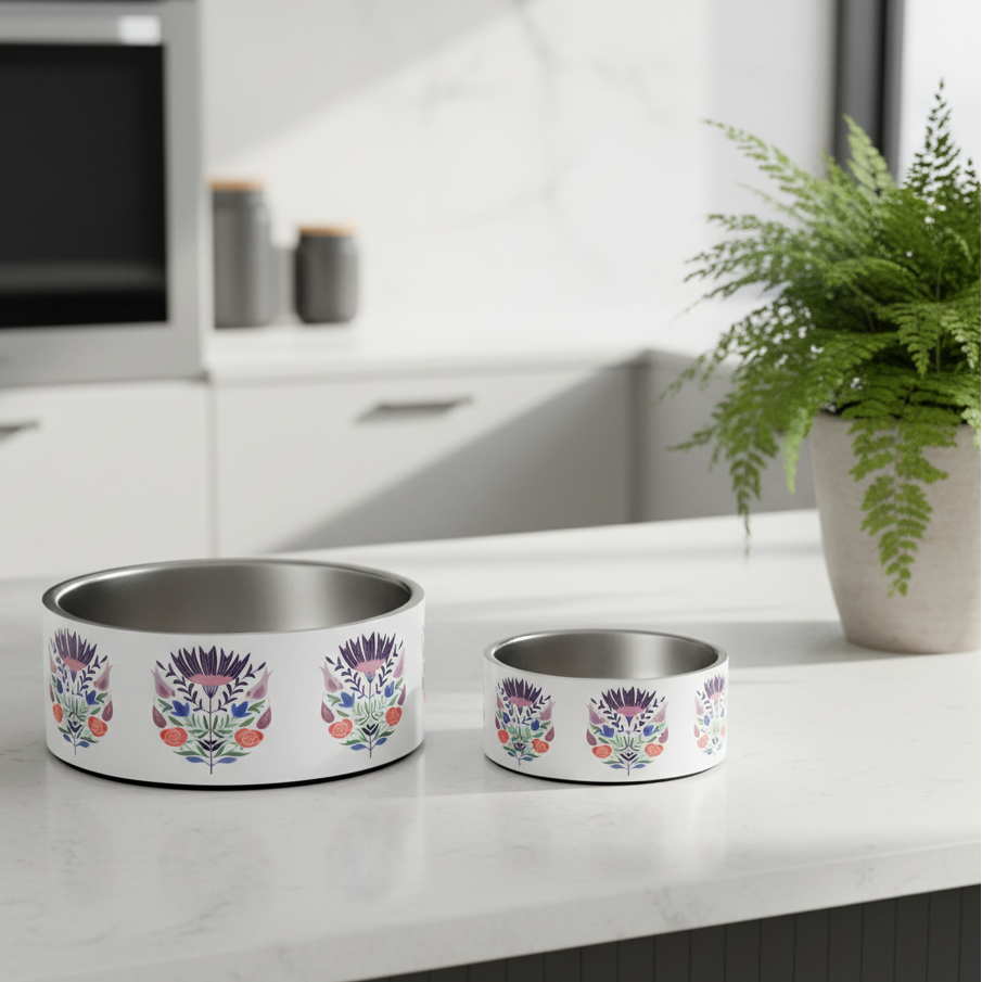 Double Wall Stainless Steel Pet Bowl