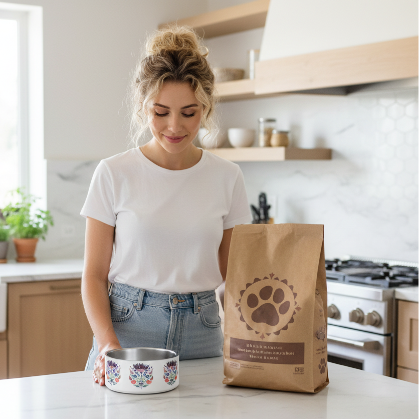 Double Wall Stainless Steel Pet Bowl