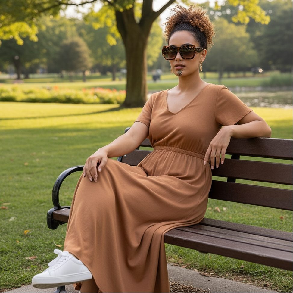 CAESAR Large Frame Integrated Sunglasses