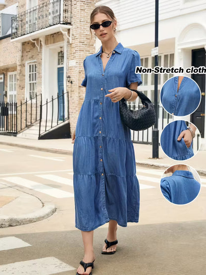 MEDLEY Midi Denim Dresses