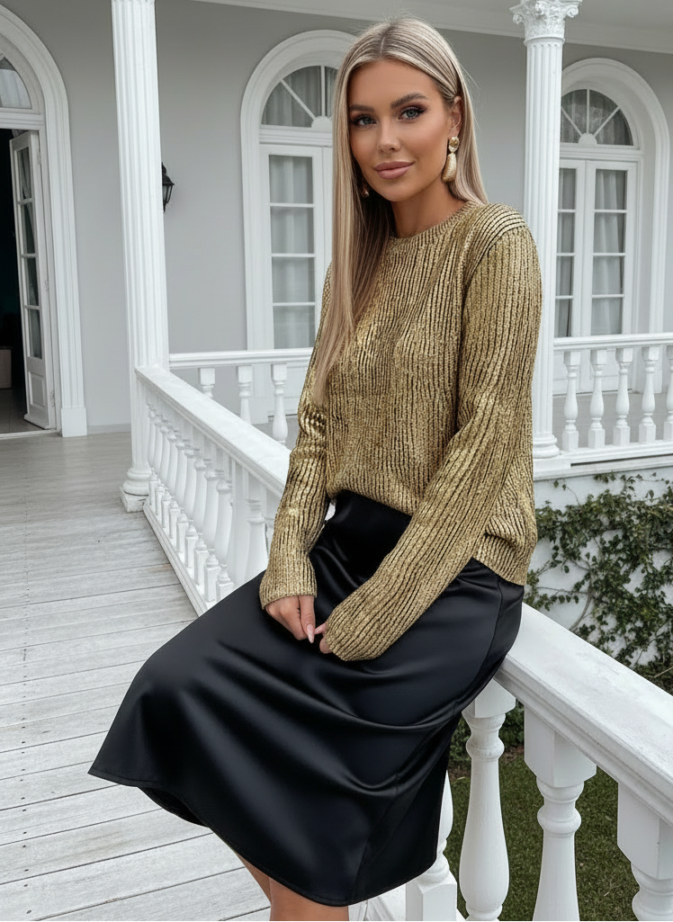 Old Gold Timeless Elegant Sweater