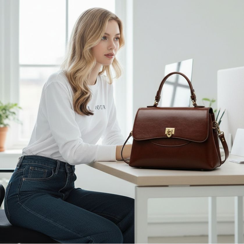 2026 New Vintage Retro Wax Leather Messenger Bags