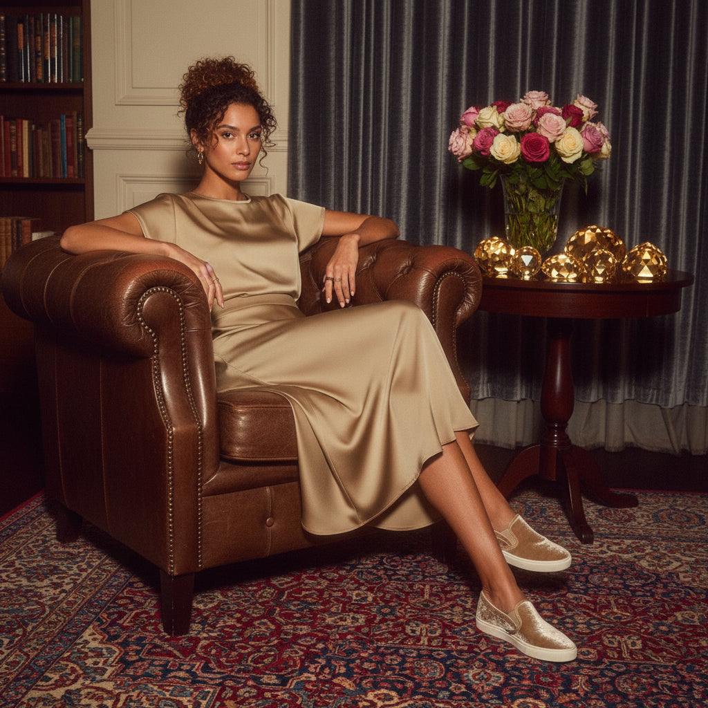 Lady Rose Satin A-Line Skirts