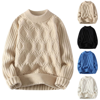 Twisted Diamond Acrylic Aran Sweater