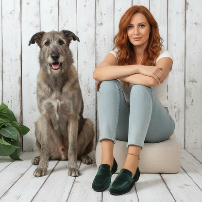 Velvet Mary Jane Slip-On Loafers