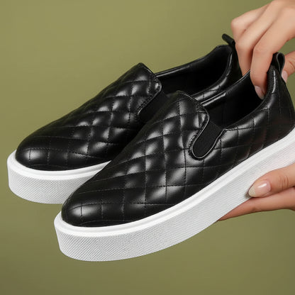 Quilted Platform Trainer Sneakers
