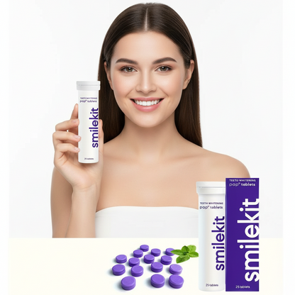SMILEKIT PAP Probiotic Purple Chewable Toothpaste Tablets
