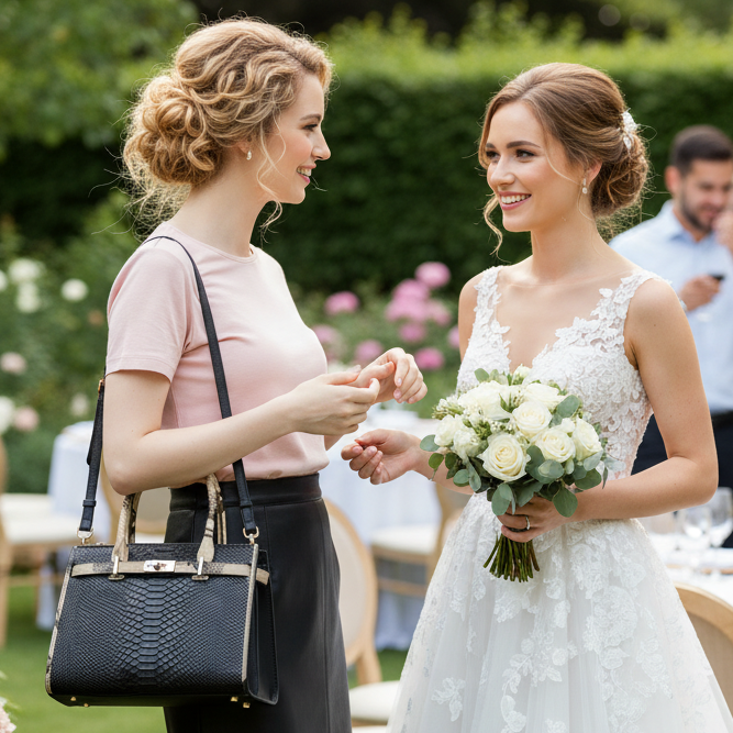 Birkin Inspired Genuine Leather Handbag - Dual Tone Snake Edition