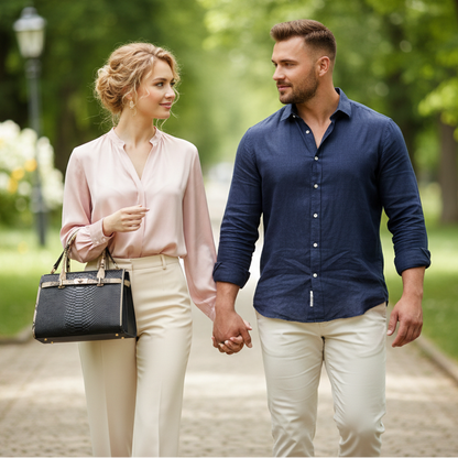 Birkin Inspired Genuine Leather Handbag - Dual Tone Snake Edition