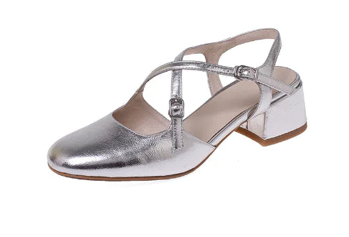 Raised Ballet Silver Sandals