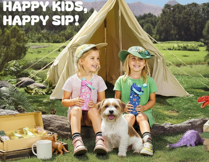 POWCAN Insulated 18oz Non-Slip, Stainless Steel Water Bottles