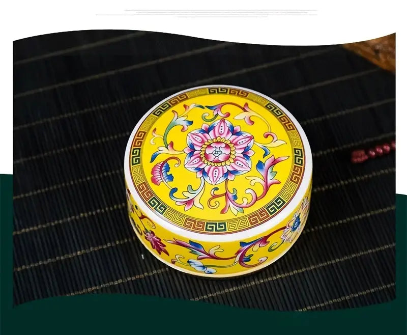 Floral Ceramic Double Insulated Travel Flask