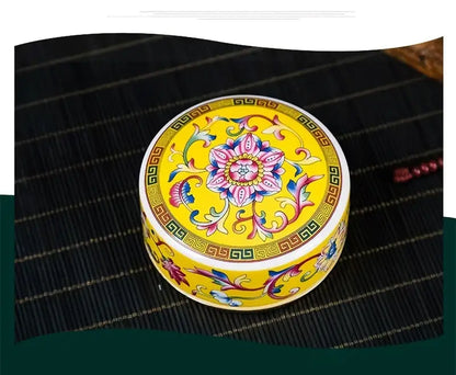 Floral Ceramic Double Insulated Travel Flask