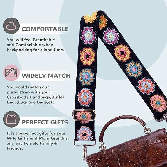 Retro Adjustable Woven Bag Straps