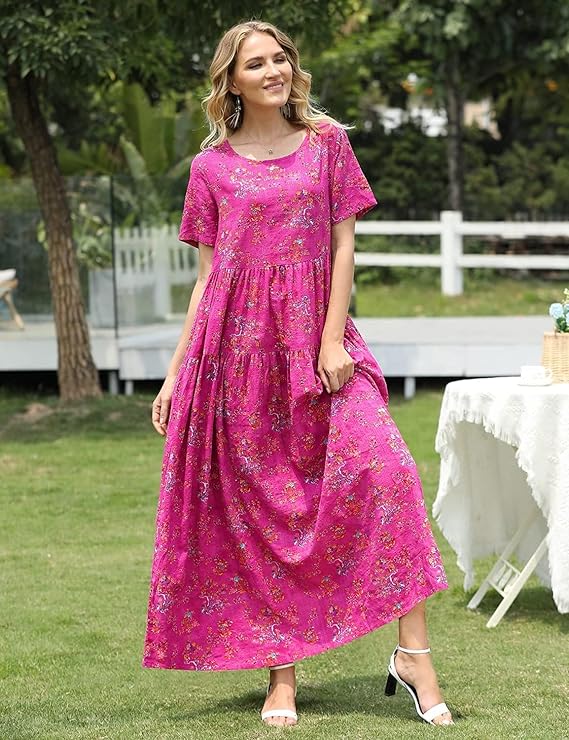 Emma Slip Tiered Maxi Dress