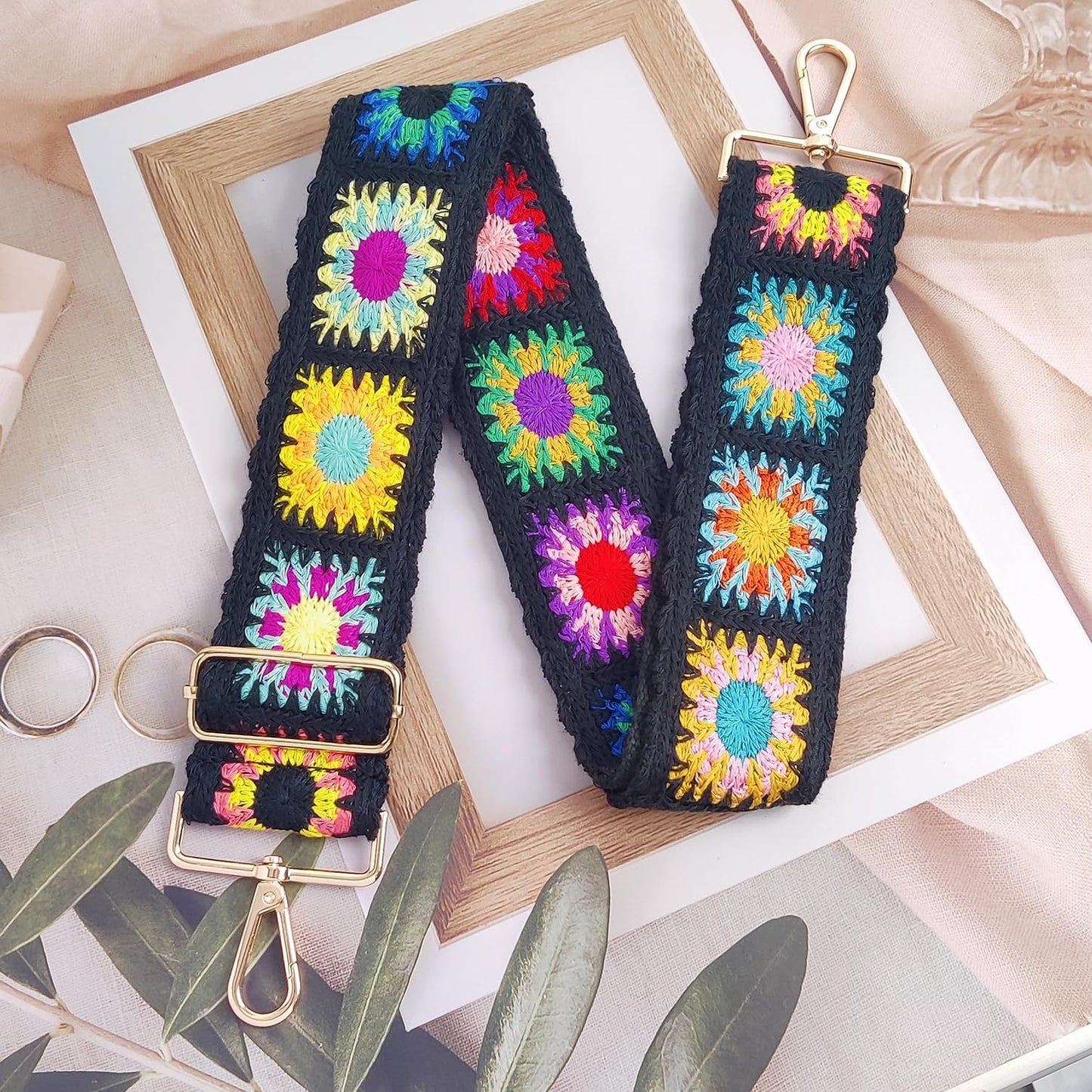 Retro Adjustable Woven Bag Straps