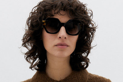 Ohemado Retro Flat-Top Round Designer Sunglasses