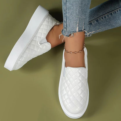Quilted Platform Trainer Sneakers