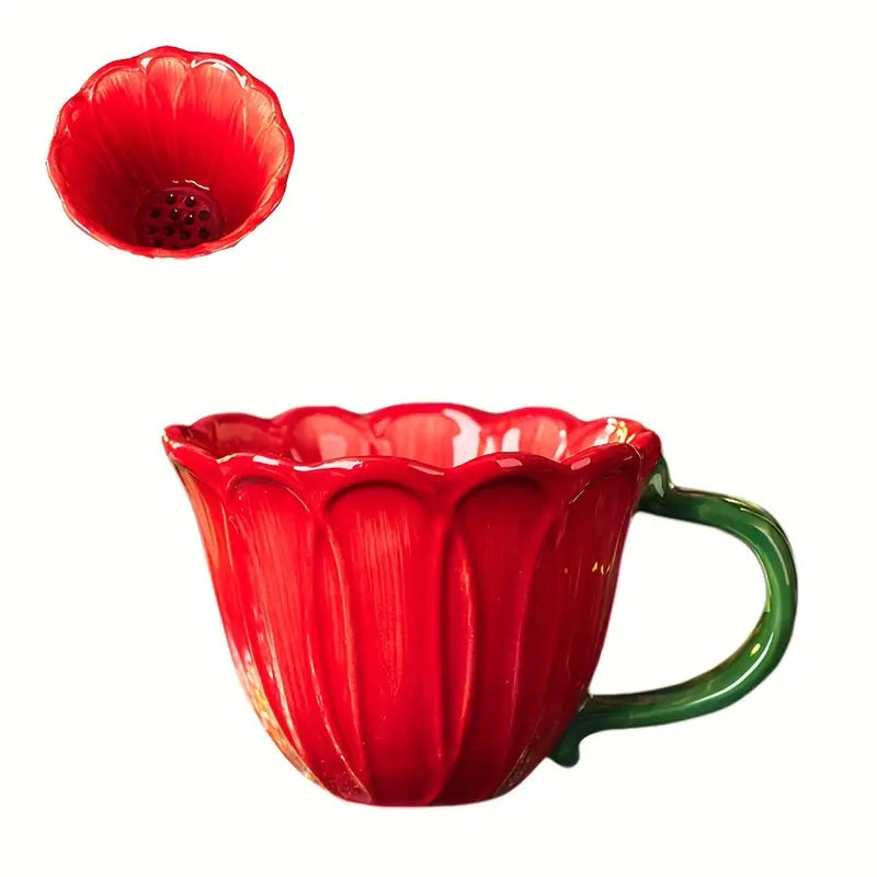 Ceramic Flower Coffee Cup