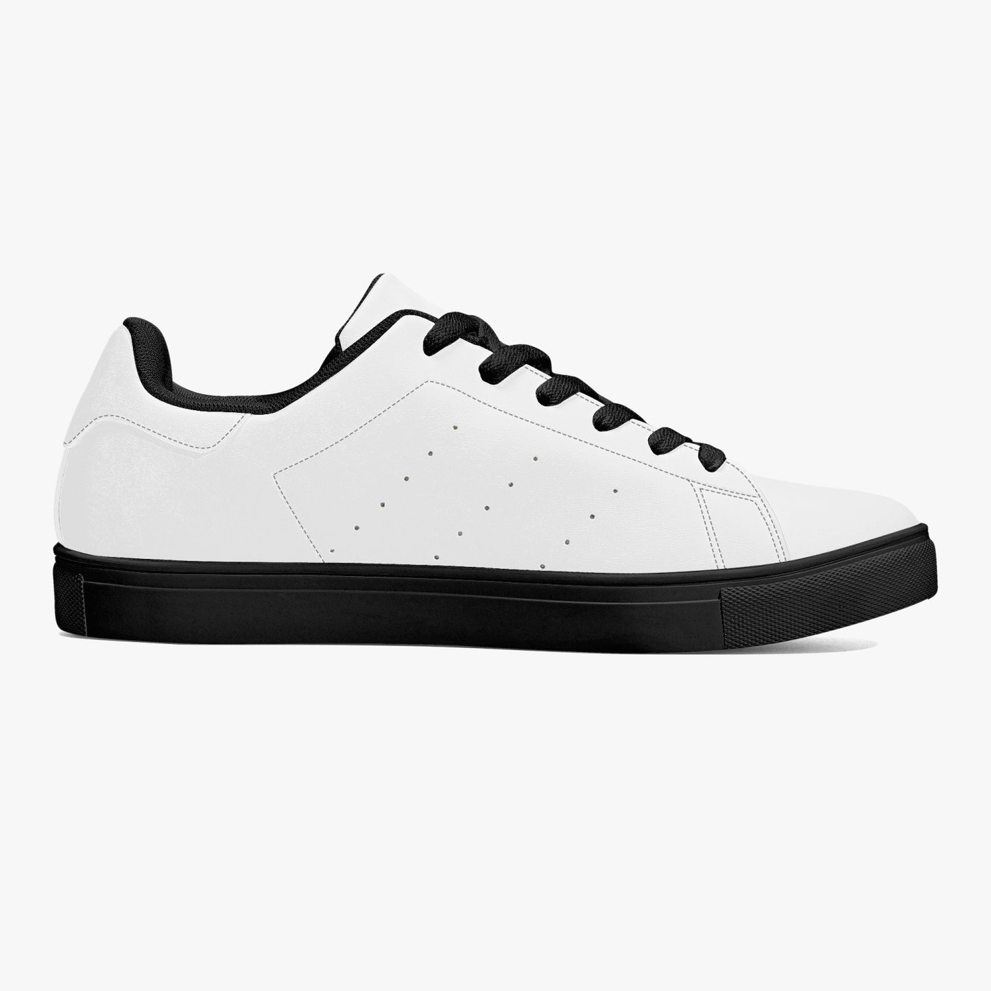 White Classic Low-Top Jensen Leather Sneakers