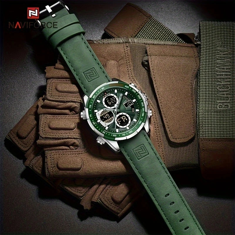 NAVIFORCE Luxury Waterproof Dual Display Sports Quartz Watch