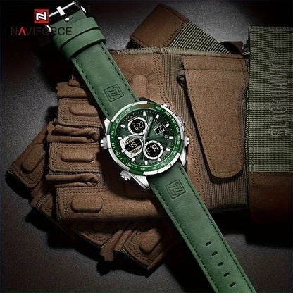NAVIFORCE Luxury Waterproof Dual Display Sports Quartz Watch