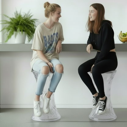 Crystal Acrylic Transparent Vanity Stool