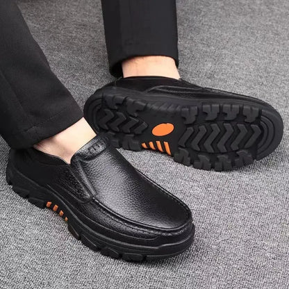 ONYX ASH Genuine Leather Slip-On Dress Shoes