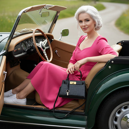 Lee Radziwill Inspired Petite Kelly Crossbody Handbag