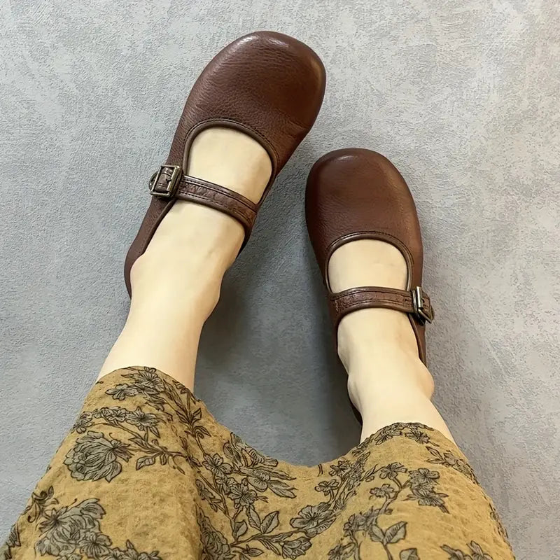 Mary Jane Classic Leather Flats