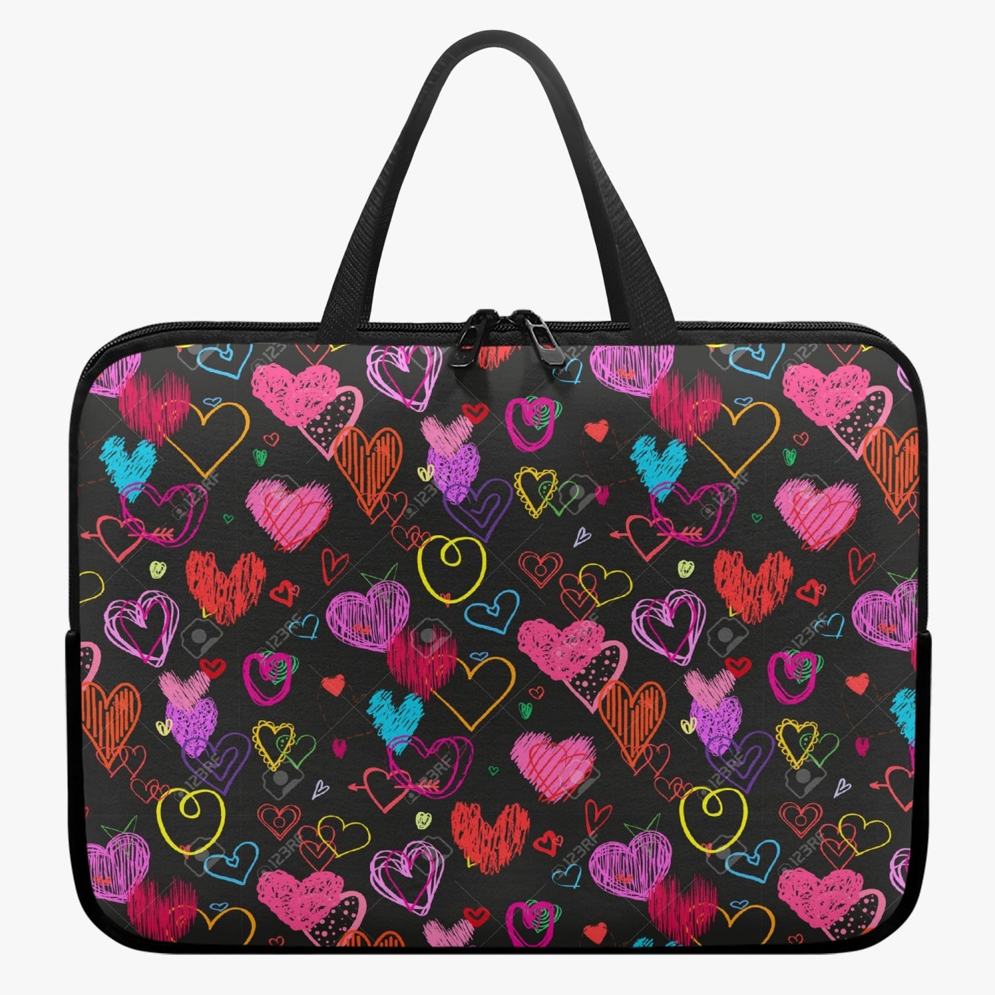 School Book Bags or Laptop Sleeves (Handles) - Hearts