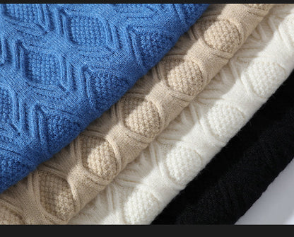 Twisted Diamond Acrylic Aran Sweater