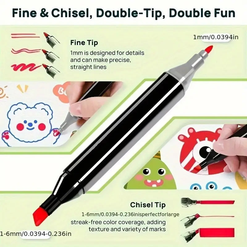 Dual Tip 48 Color Alcohol Marker Set