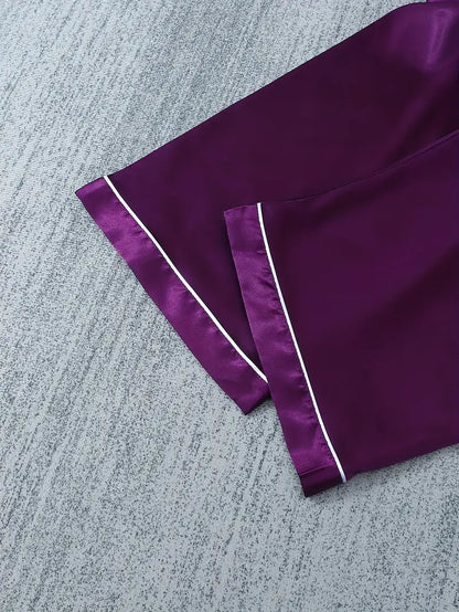 Satin Casual 3 Piece Pajama Sets