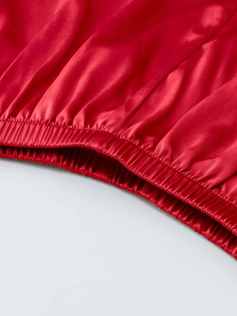Satin Casual 3 Piece Pajama Sets