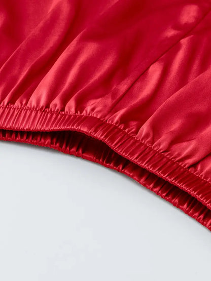 Satin Casual 3 Piece Pajama Sets