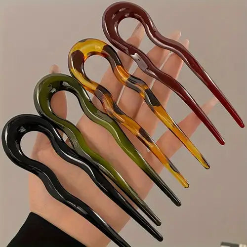 French Acrylic U-Shaped Hairpins